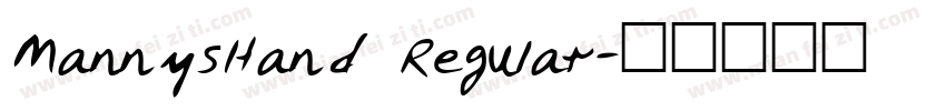 MannysHand Regular字体转换